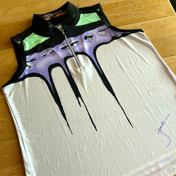 Jamie Sadock Like New Quarter Zip Sleeveless Top in SZ XL - Picture 1 of 10